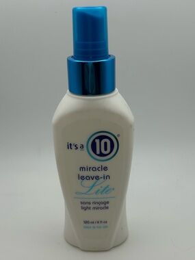 It’s A 10 Miracle Leave-In Lite 4fl oz Detangles,Adds Shine,thermal Protection